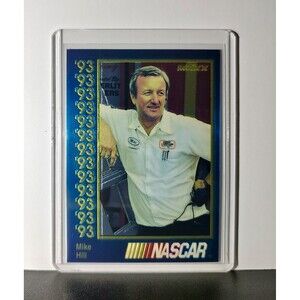 Mike Hill 1993 Maxx Premier Plus Racing #136 NASCAR Card Junior Johnson